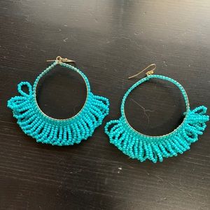 Turquoise hoop earrings